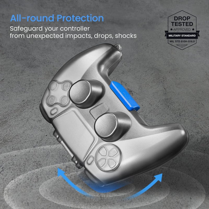 Tomtoc Protective Case for PS5/PS5 Pro Controller, Hard Shell Joystick Protector for Playstation 5 DualSense Wireless Remote, Shock-Proof, Dust-Resistant, Anti-scratch, Protective Cover - Image 3